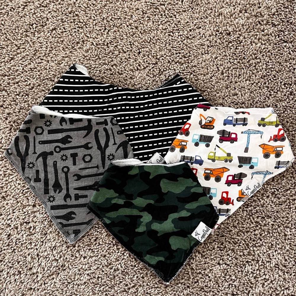 Copper Pearl Baby Bandana Bib Set